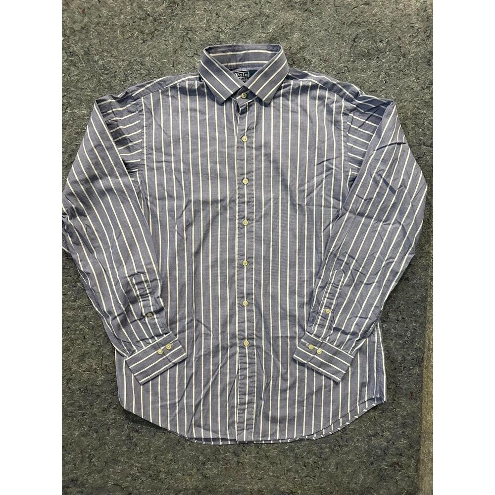 Polo Ralph Lauren Men’s 16/L Regent Classic Fit Blue White Striped